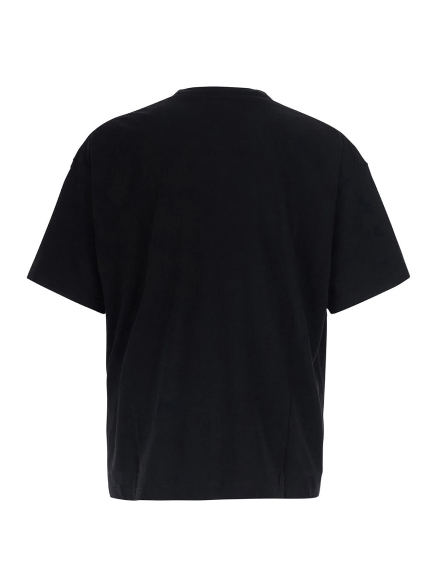 Represent T-shirt girocollo con maxi stampa sul fronte in cotone nera uomo, view 2
