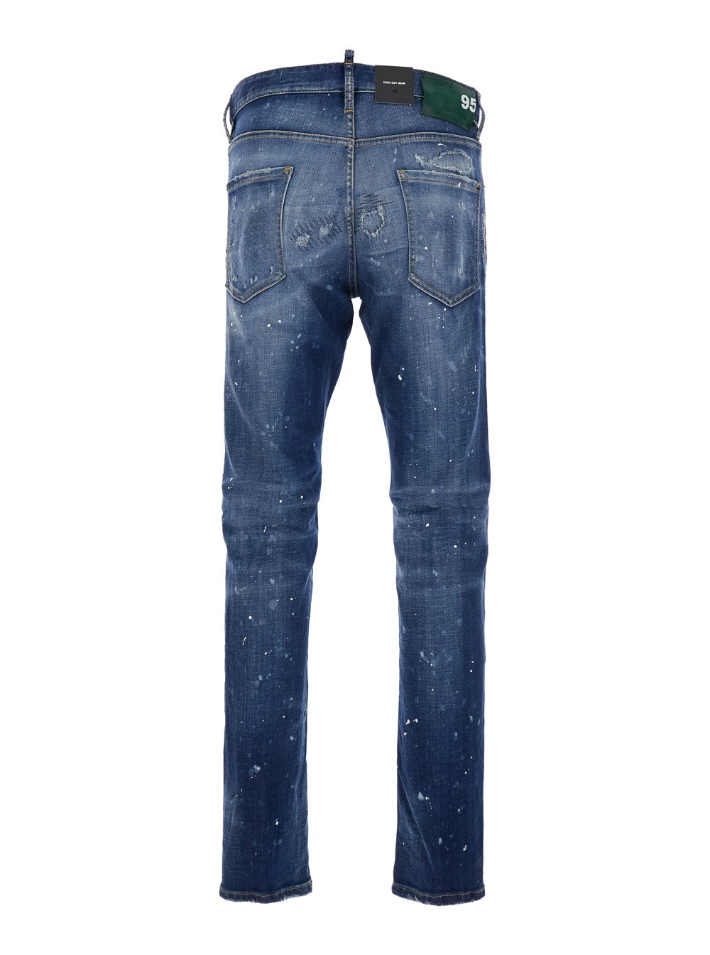 Dsquared2 Jeans 'Cool Guy' con Passanti per Cintura e Dettagli Vernice All-Over in Denim Blu Uomo, view 2