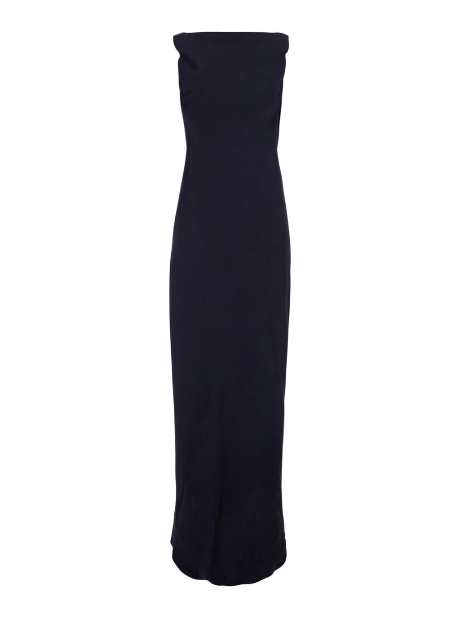 Antonelli Abito lungo 'Mara' con design a spalle scoperte in satin blu donna