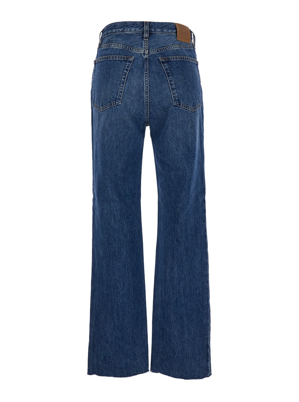 Toteme Jeans 'Classic Cut' con Patch Logo in Denim Blu Donna, view 2