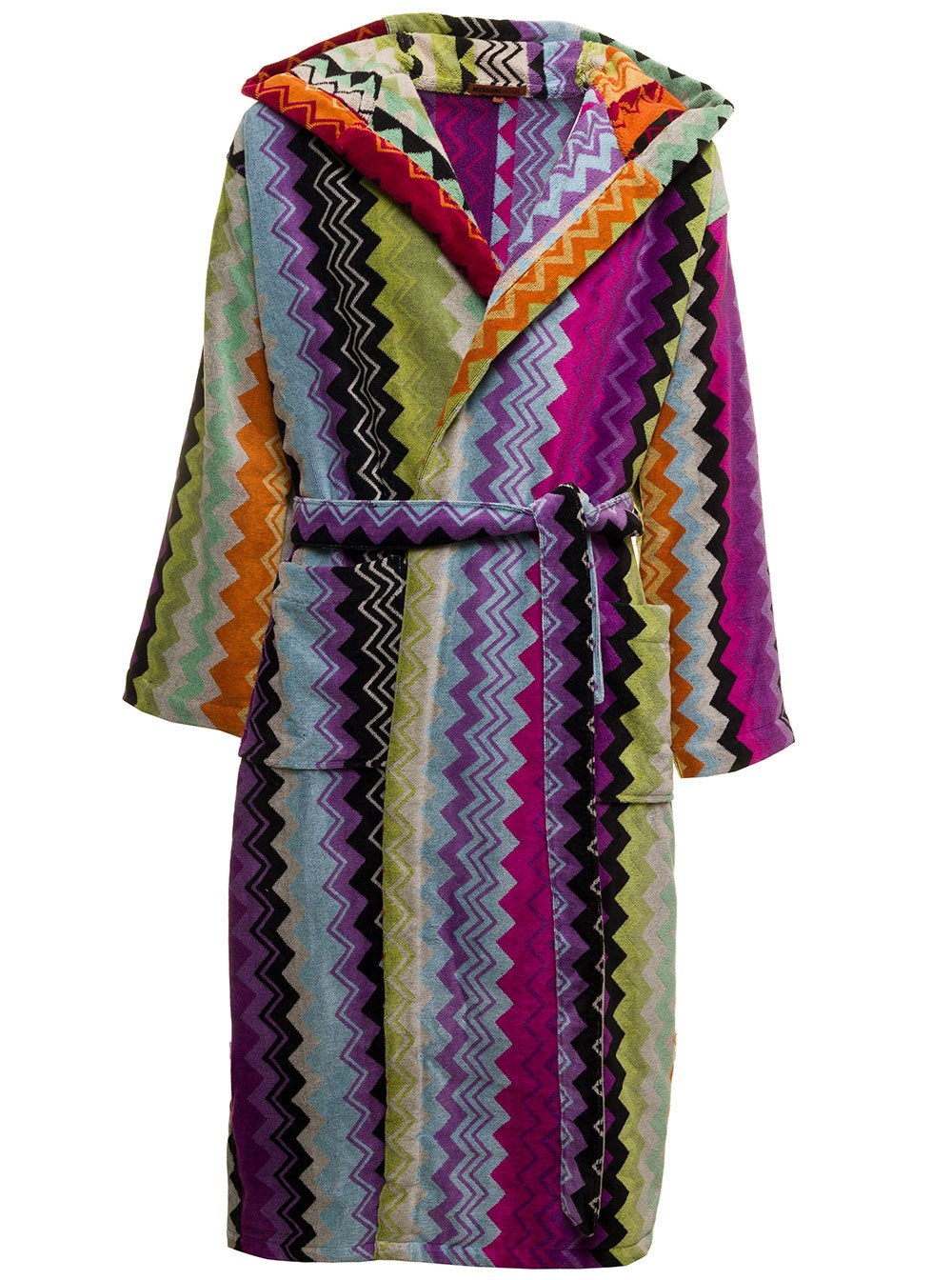 Missoni home Accappatoio Giacomo con cappuccio in cotone multicolor e uomo