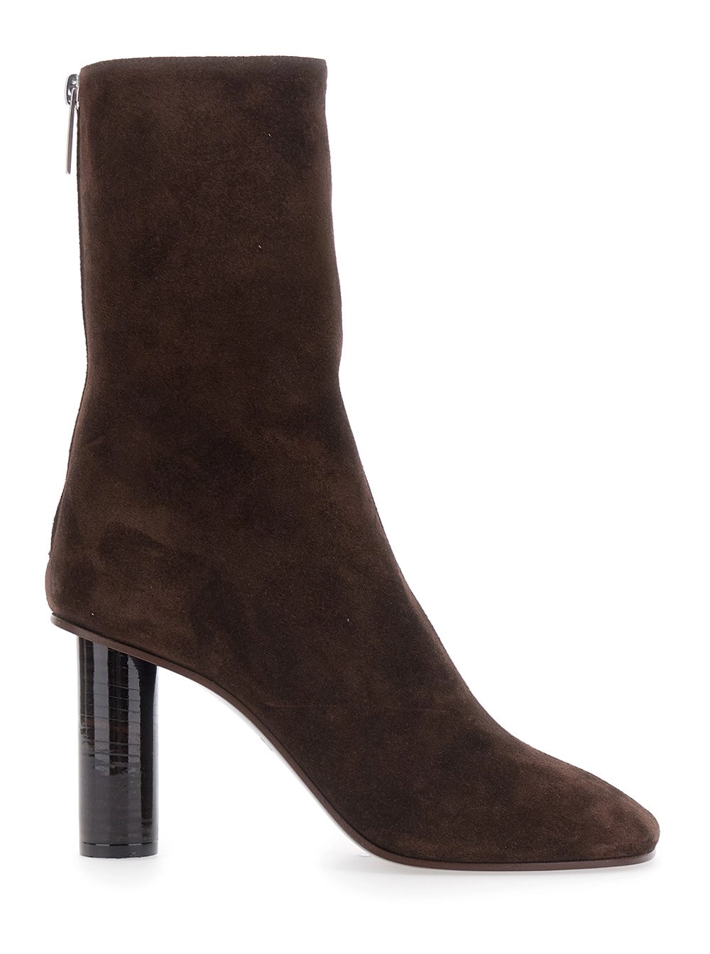 Paris texas Stivaletti 'Alice' con tacco alto e chiusura con zip in suede Marroni donna