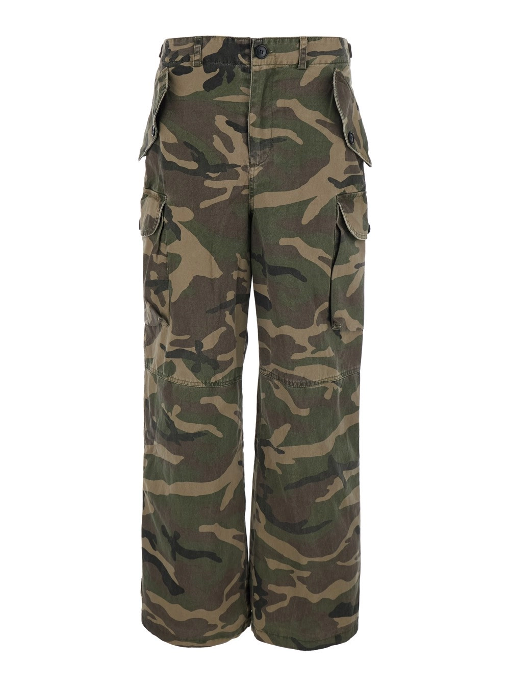 Found Pantaloni con tasche cargo e stampa camouflage in tessuto verdi uomo