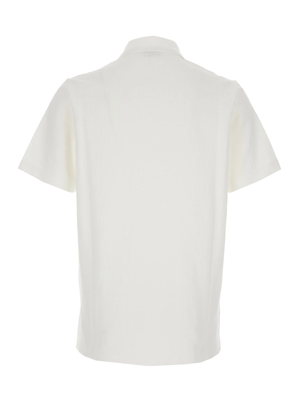 Fendi Polo con Logo FF All Over Tono su Tono in Cotone Bianca Uomo, view 2