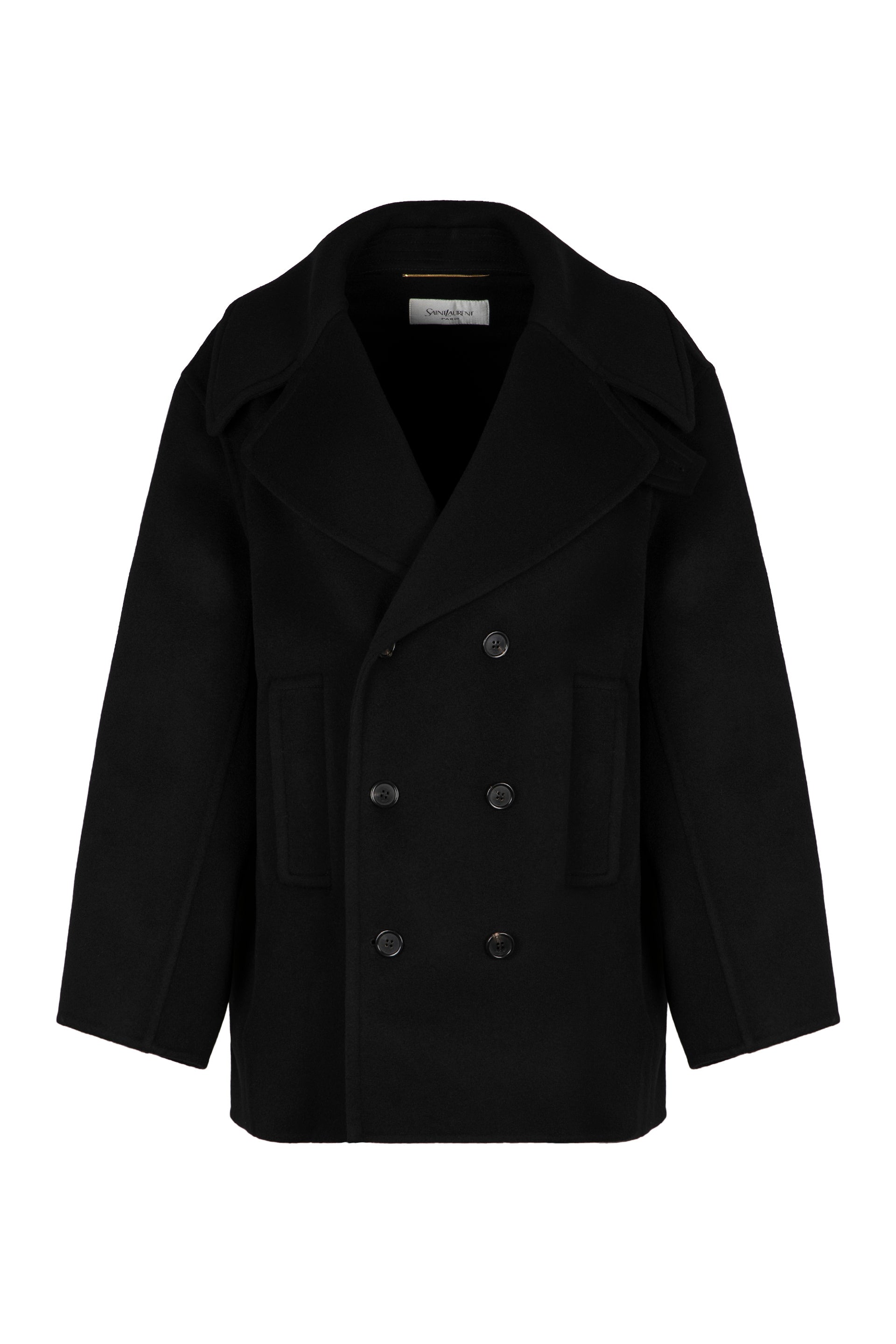 Saint Laurent Caban doppiopetto in lana vergine