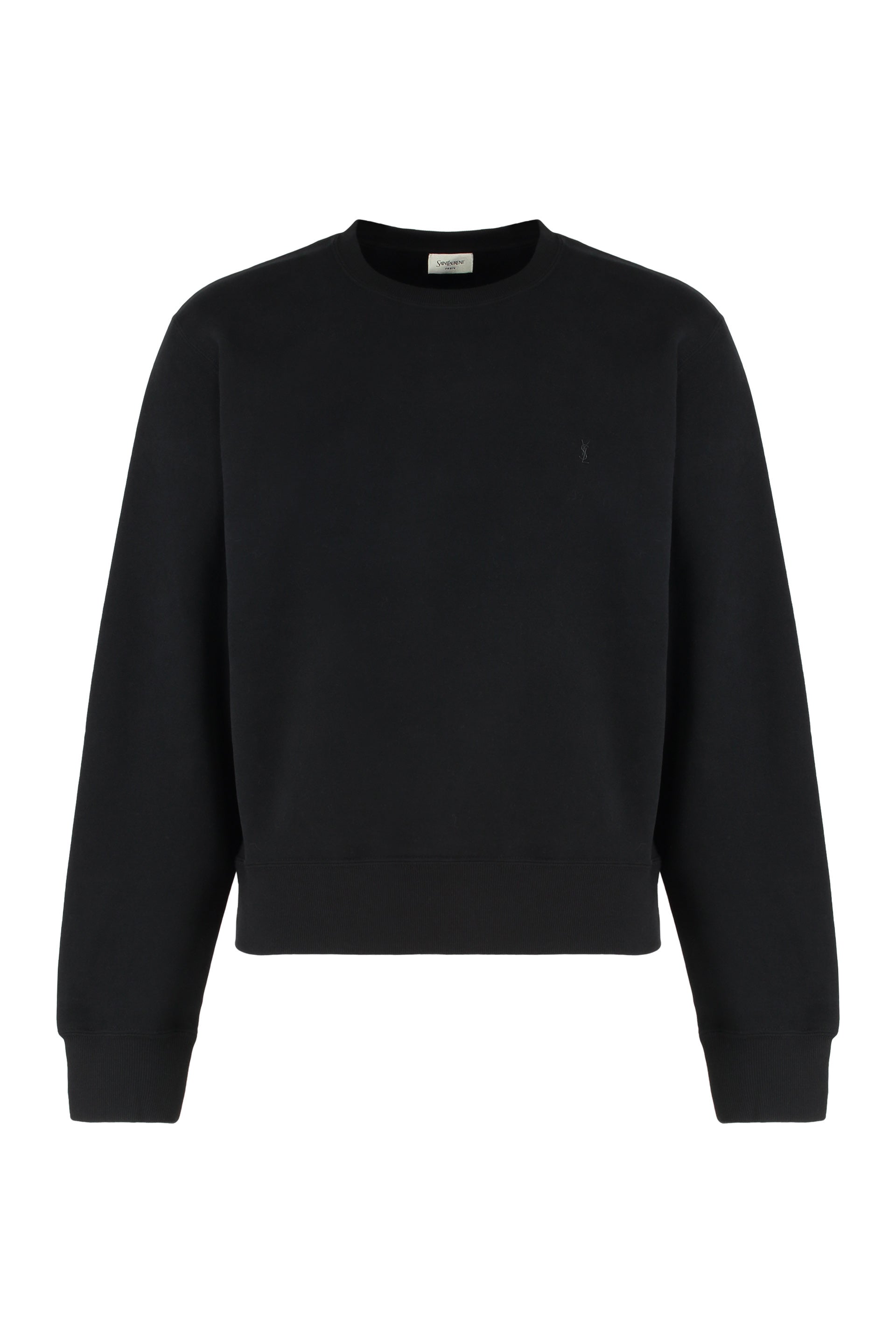 Saint Laurent Felpa girocollo Cassandre in cotone