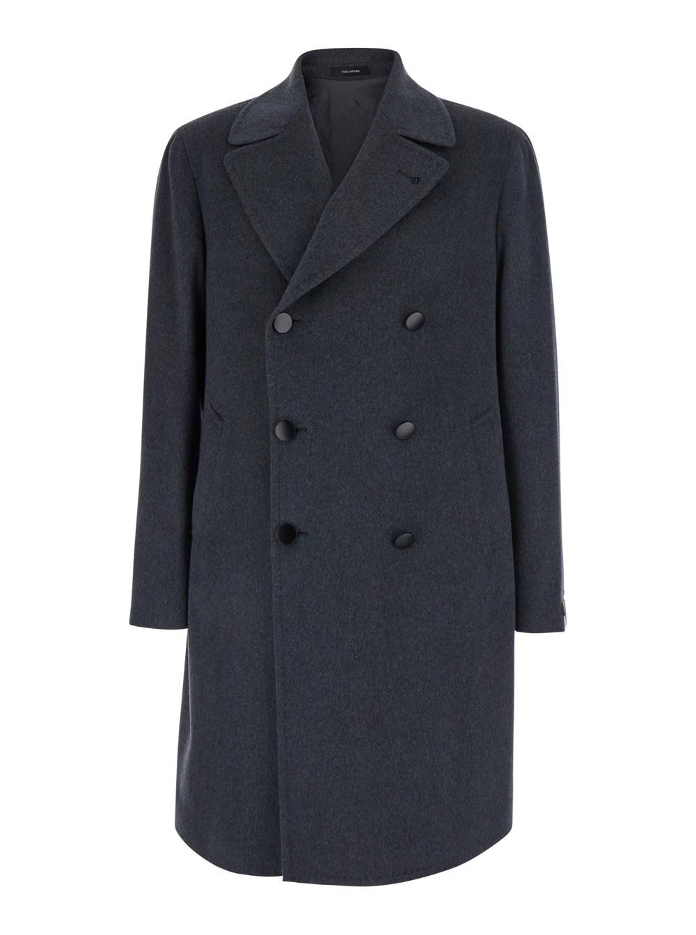 Tagliatore Cappotto 'Arden' Doppiopetto con Revers Classici e Martingala in Lana Grigio Uomo