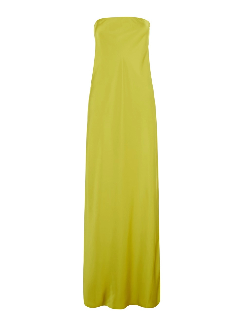 Norma kamali Abito lungo 'BIAS' con design smanicato in tessuto tecnico giallo donna