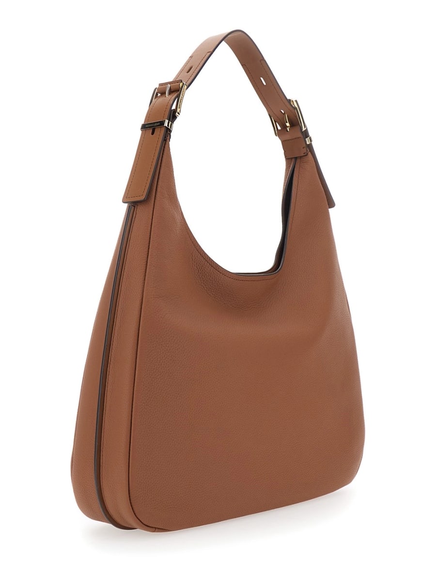 Michael michael kors Borsa a spalla 'Nolita Grande' con Logo Lettering sul Fronte in Pelle Marrone Donna, view 3