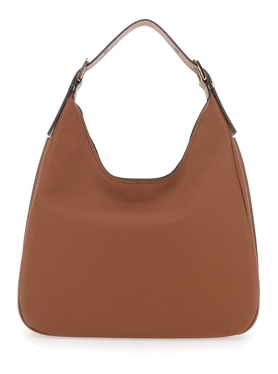 Michael michael kors Borsa a spalla 'Nolita Grande' con Logo Lettering sul Fronte in Pelle Marrone Donna, view 4
