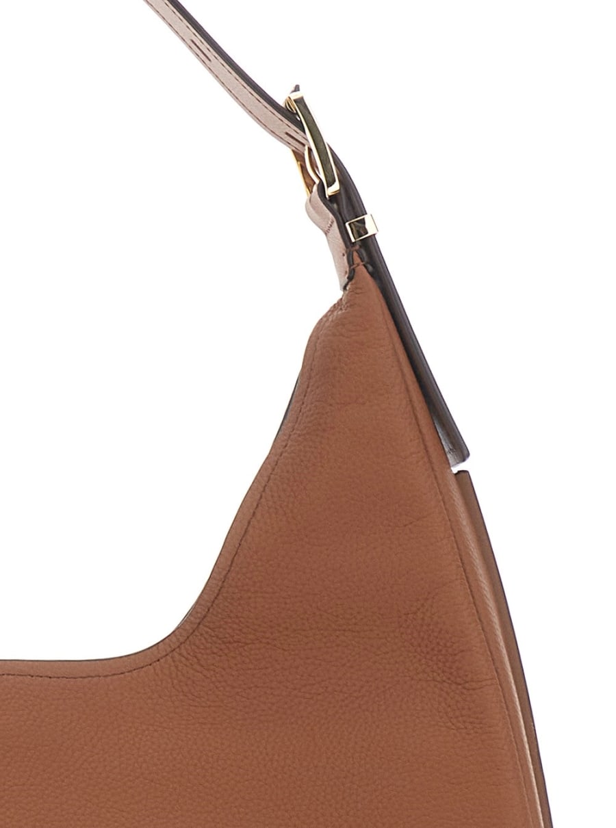 Michael michael kors Borsa a spalla 'Nolita Grande' con Logo Lettering sul Fronte in Pelle Marrone Donna, view 5