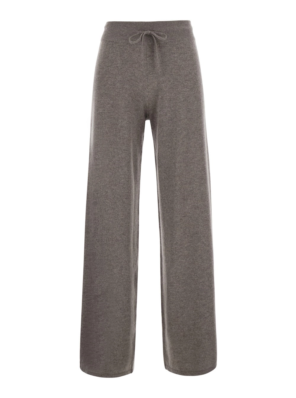 Lisa yang Pantalone 'Sofi' con vita elasticizzata e gamba ampia in cashmere beige donna