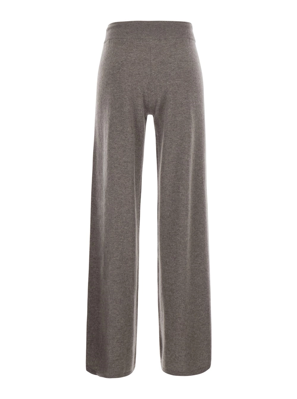 Lisa yang Pantalone 'Sofi' con vita elasticizzata e gamba ampia in cashmere beige donna, view 2