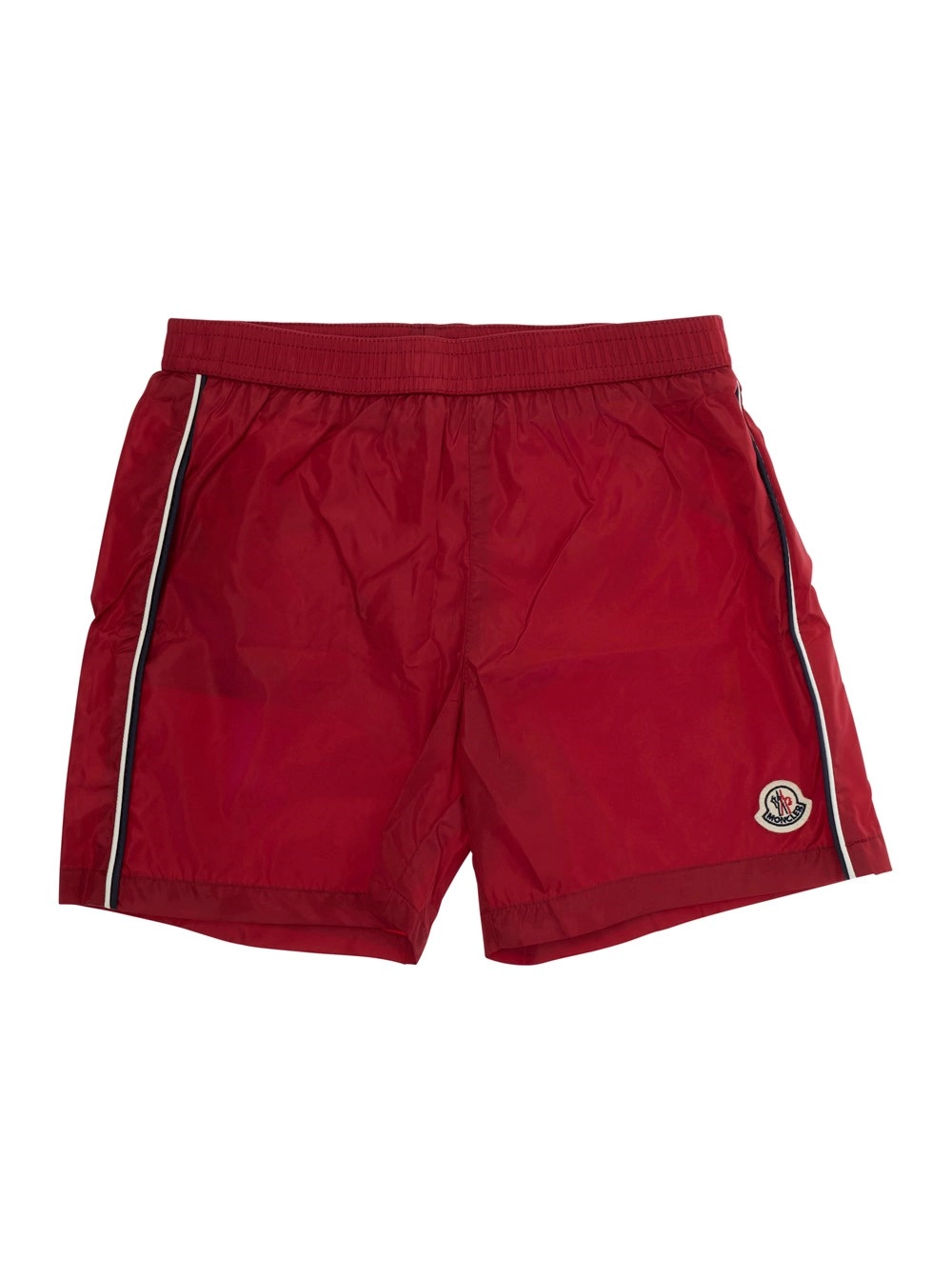 Moncler kids Costume da bagno Rosso 'SWIMWEAR' con dettaglio logo sul fronte in Polyamide Bambino