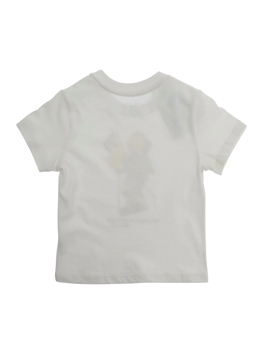 Polo ralph lauren kids T-Shirt Bianco '320A12428002' con Stampa Logo Frontale in Cotone Uomo, view 2