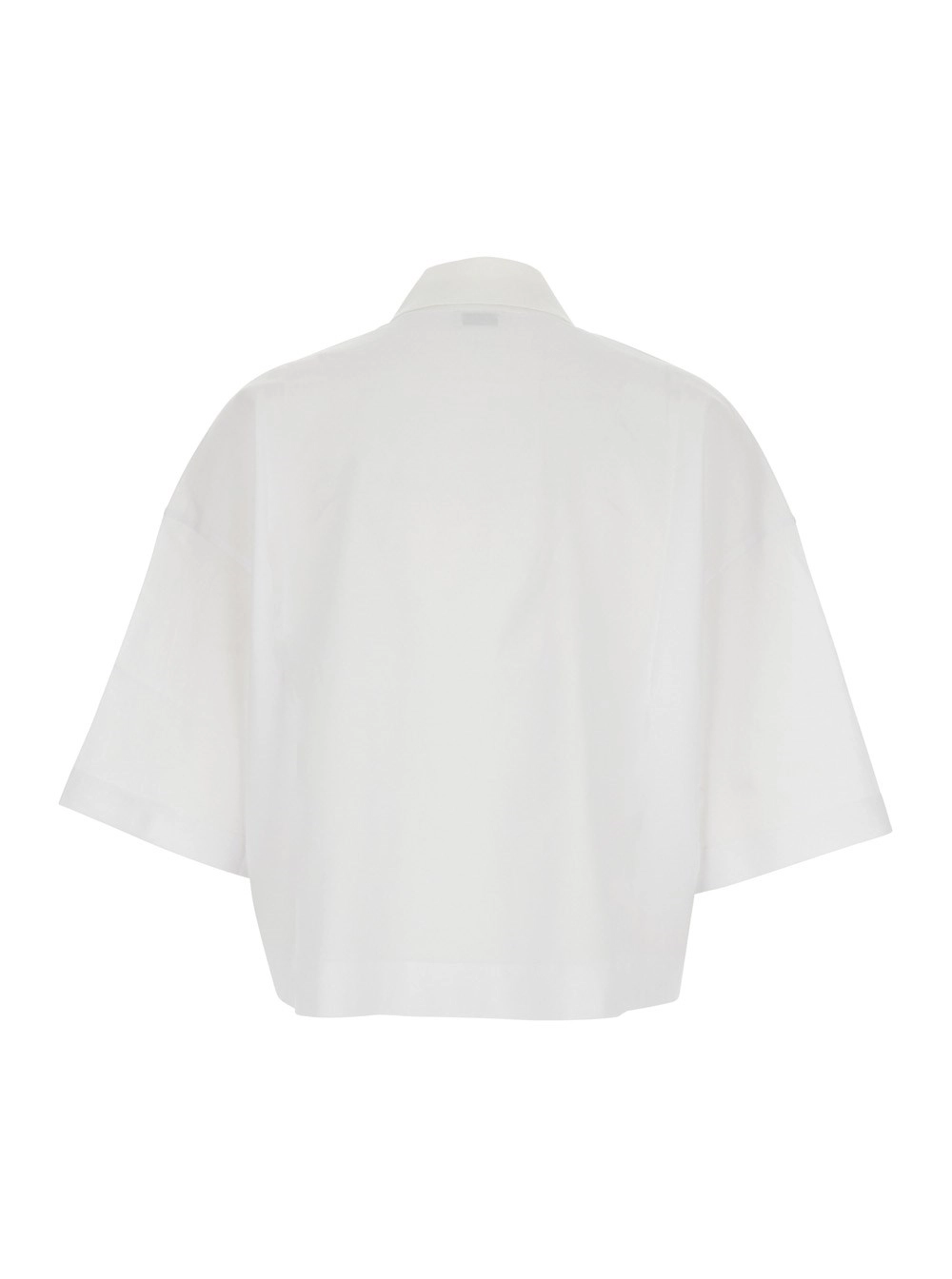 Brunello Cucinelli Polo con Patch logo sul Fronte in Cotone Bianca Donna, view 2
