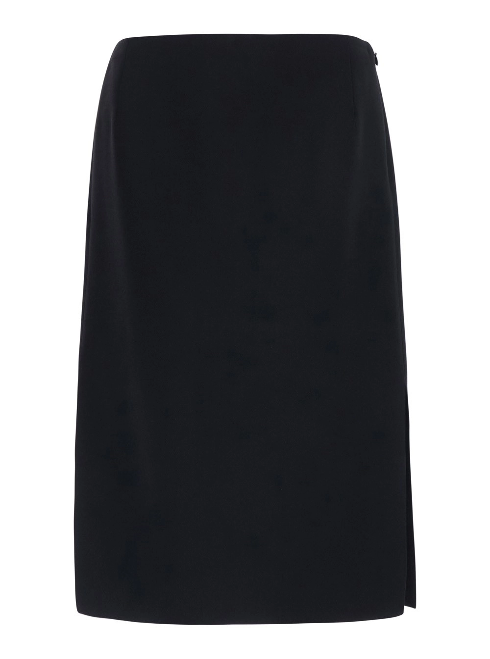Fendi Gonna con chiusura con zip laterale in misto lana e Seta Nera Donna