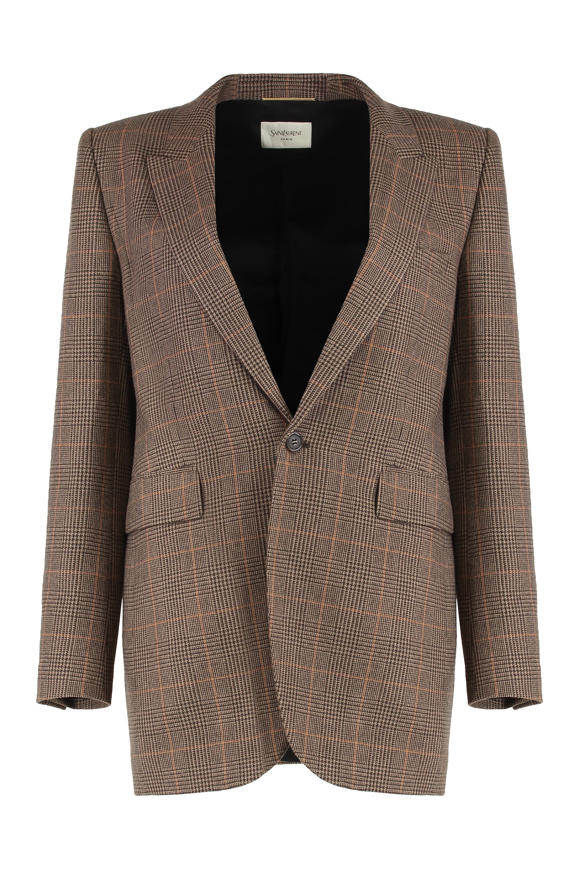 Saint Laurent Giacca in lana Principe di Galles
