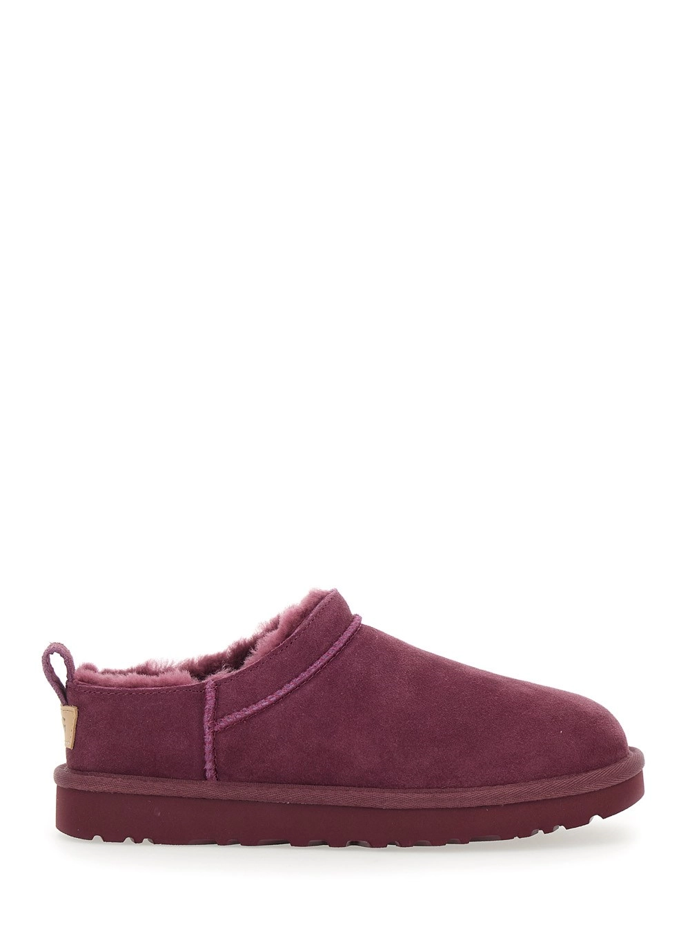 UGG Stivaletti 'Classic Micro' con Logo Impresso in Suede Bordeaux Donna