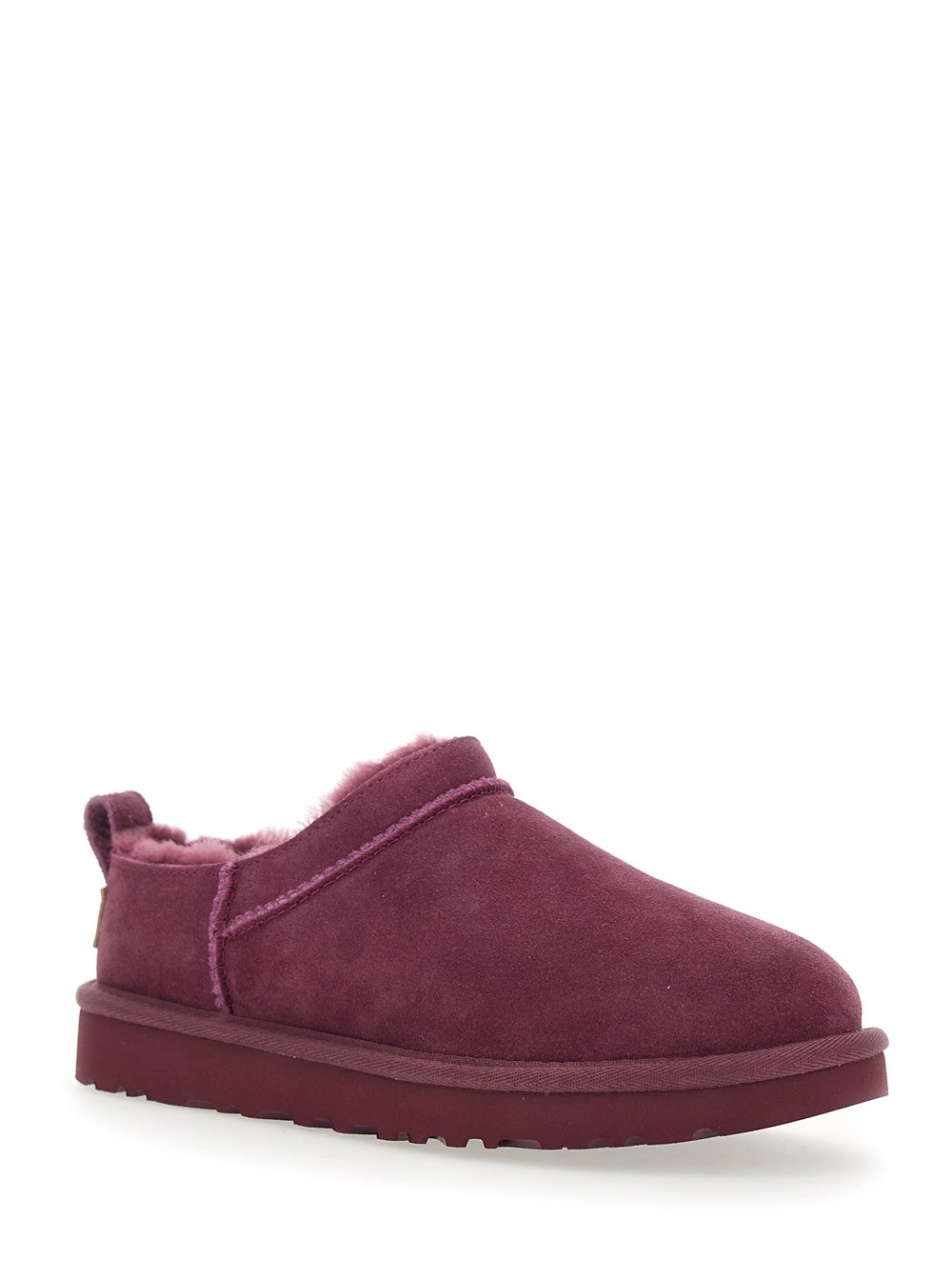 UGG Stivaletti 'Classic Micro' con Logo Impresso in Suede Bordeaux Donna, view 2
