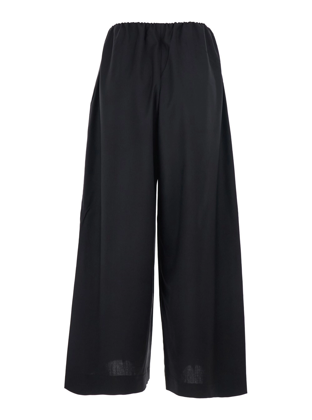 Toteme Pantalone Nero con Vita Elasticizzata con Coulisse in Lana Donna, view 2