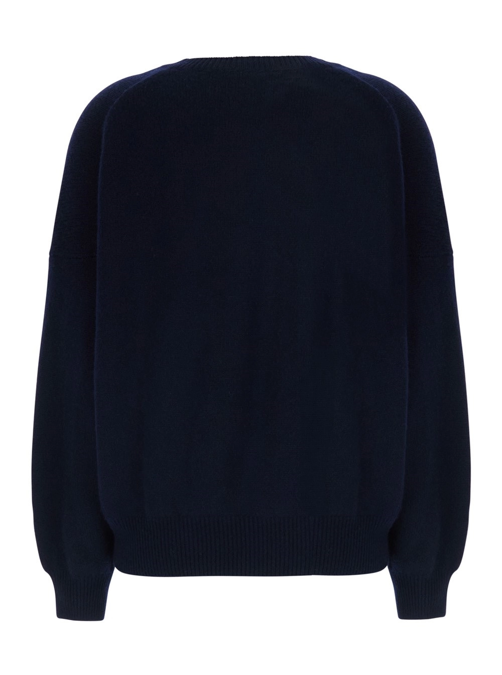 Lisa yang Maglione 'Veira' con spalle scese e rifiniture a coste in cashmere blu donna, view 2