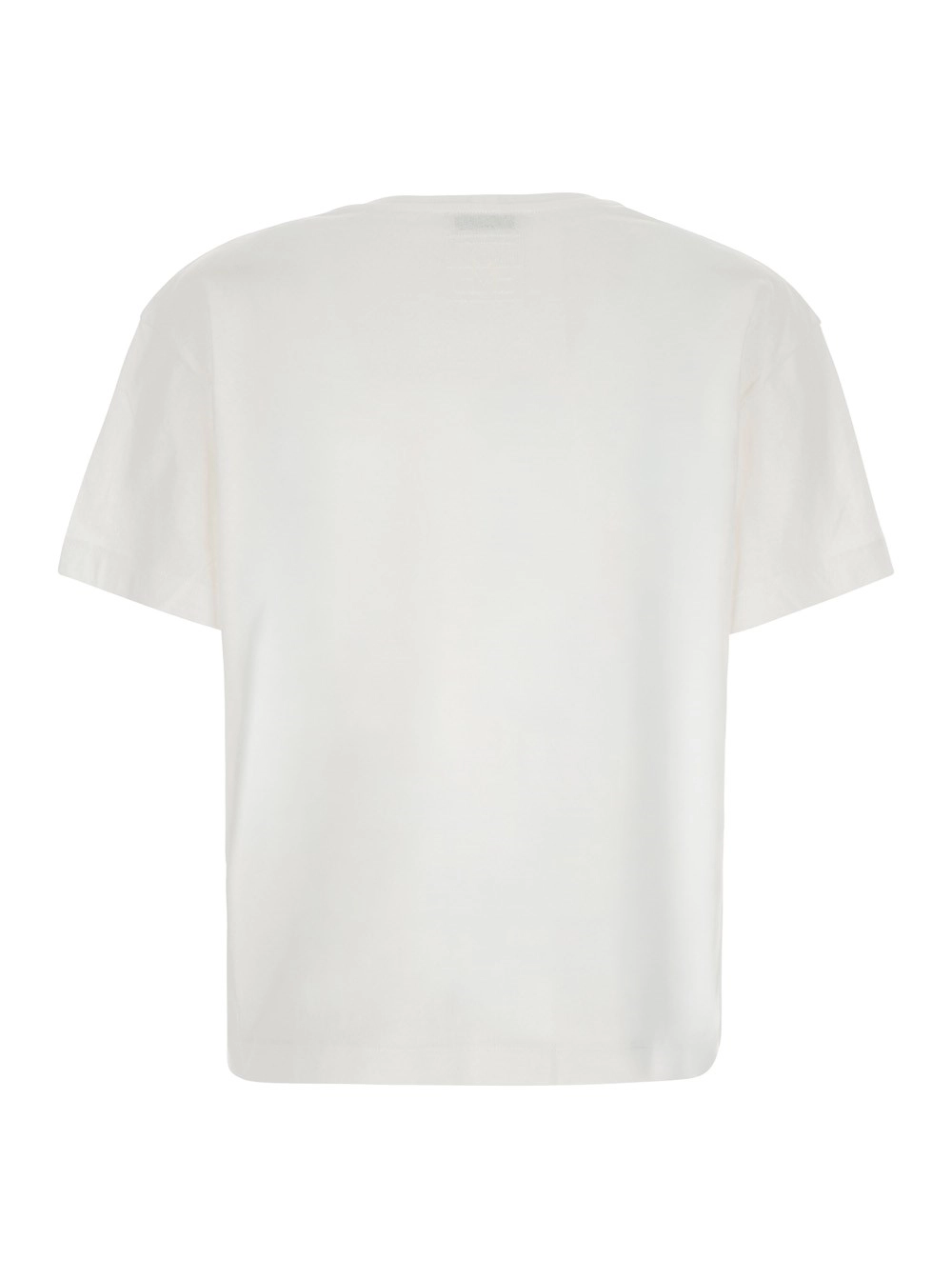 Toteme T-shirt girocollo con ricamo logo sul retro in cotone bianca donna, view 2