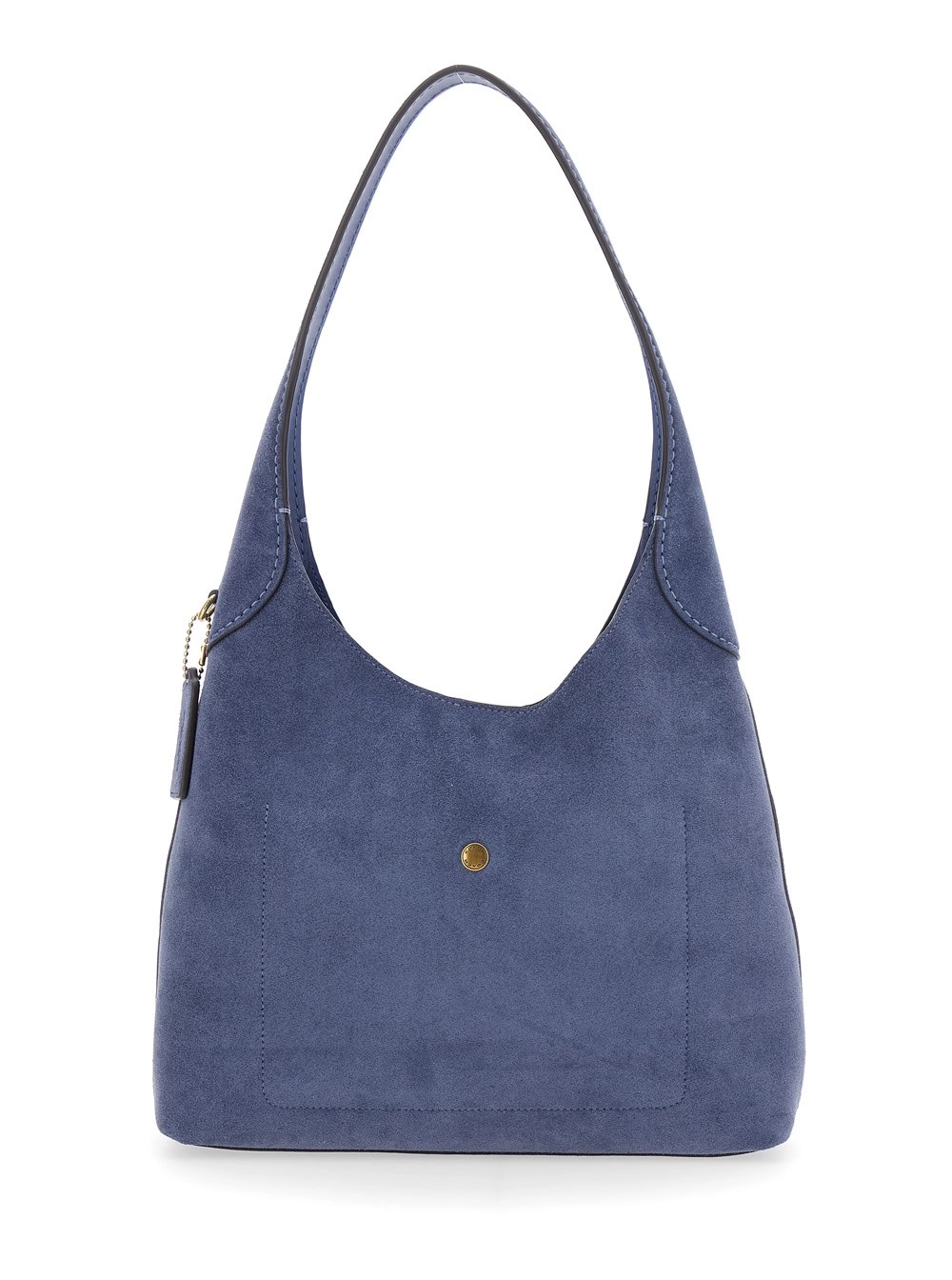 Coach Borsa a Spalla 'Brooklyn' con Chiusura Magnetica e Dettaglio Logo in Pelle Scamosciata Blu Donna