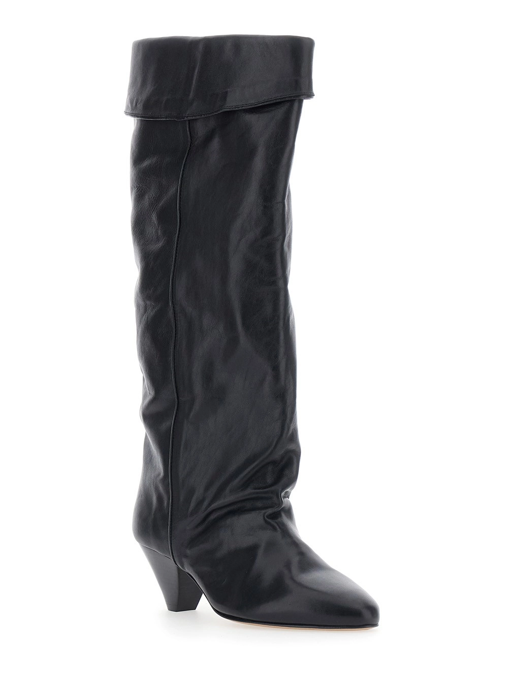 Isabel Marant Stivali ELITA-GZ con tacco, in pelle, colore nero, donna, view 2