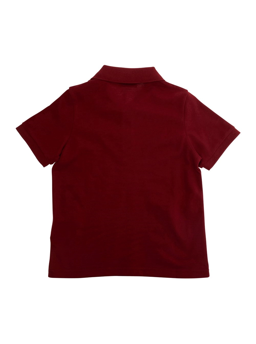 Moncler kids Polo con colletto classico e patch logo sul fronte in cotone rossa bambino, view 2