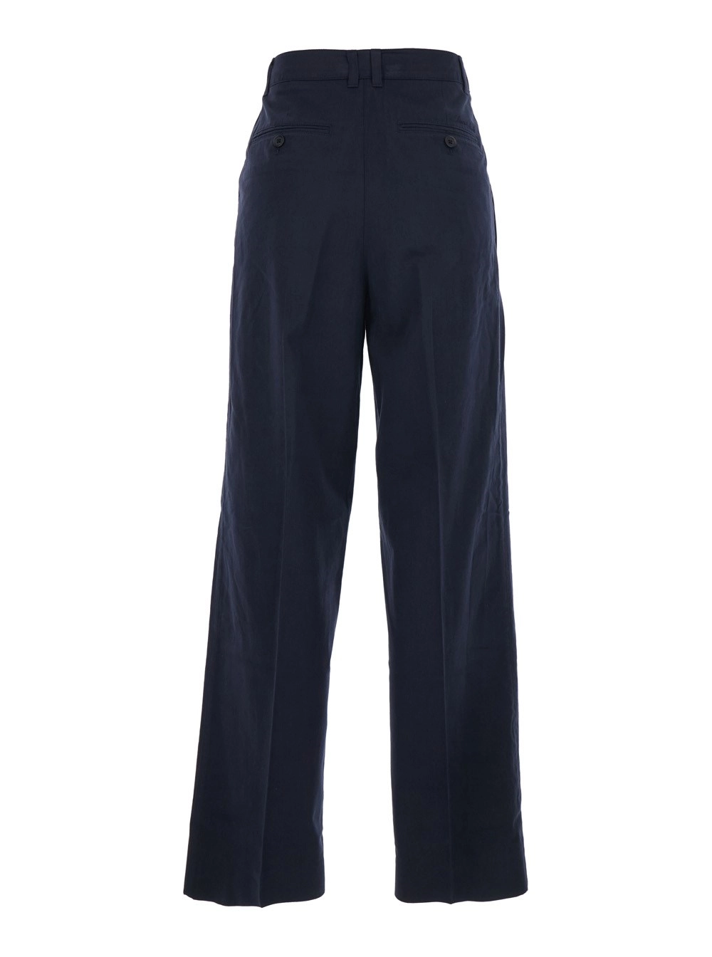 Dunst Pantaloni con pieghe sul fronte Blu in misto cotone donna, view 2