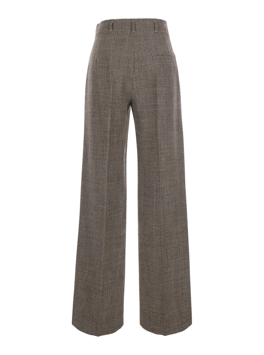Tela Pantaloni 'Martini' con passanti per cintura in misto lana grigi donna, view 2