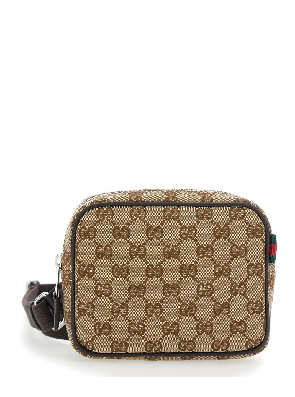 Gucci Borsa a Tracolla con Motivo GG All-Over e Tracolla Removibile in Tessuto Canvas Beige Uomo