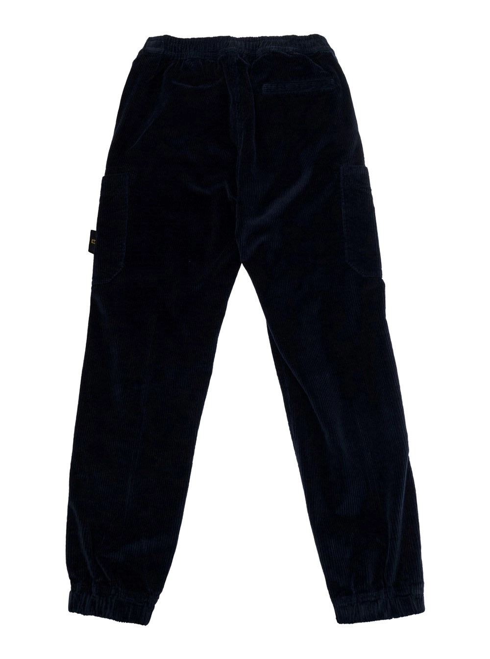 Stone island kids Pantaloni con vita elasticizzata e patch logo sul fronte in cotone blu bambino, view 2