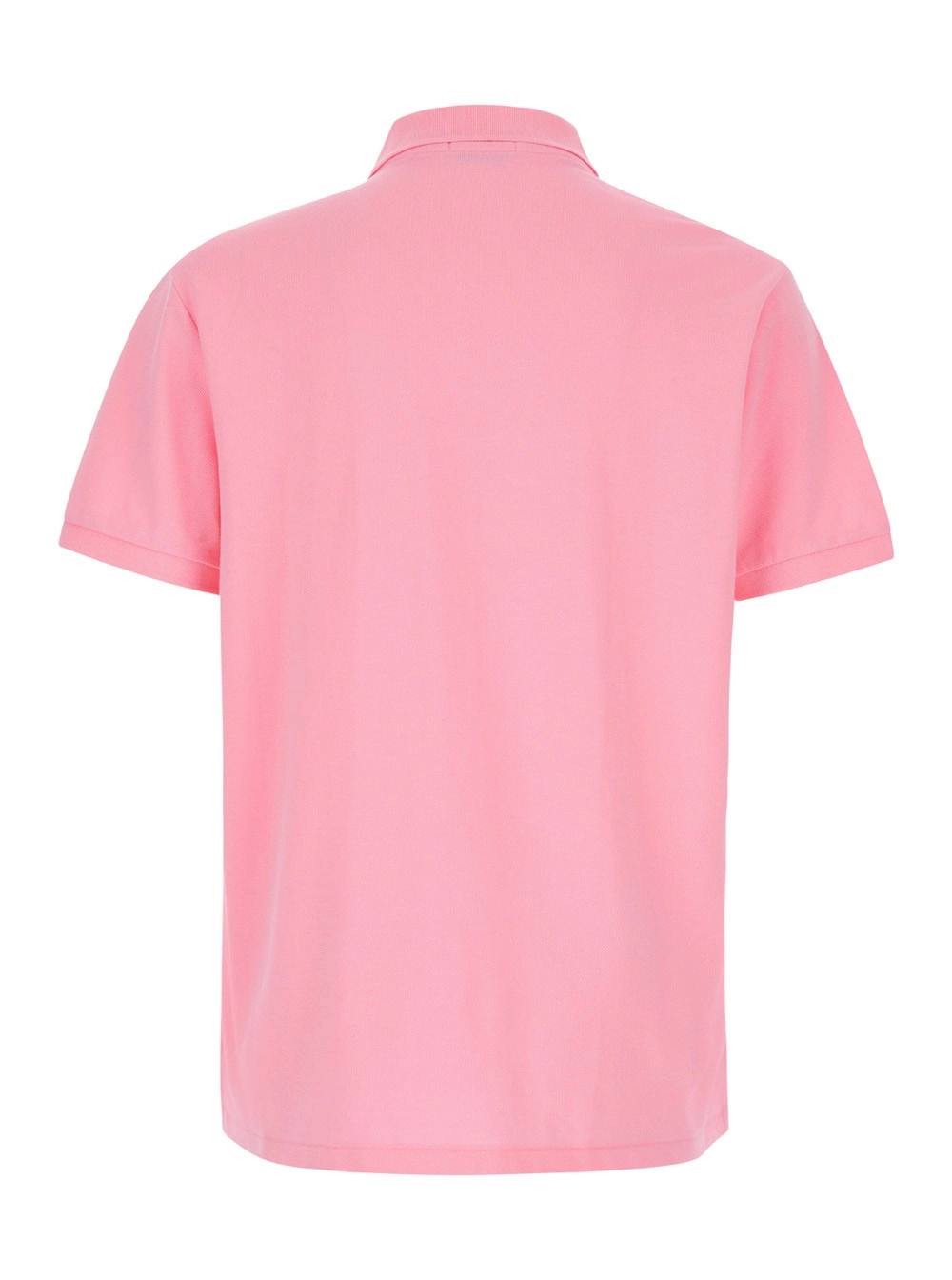 Polo Ralph Lauren Polo "Custom Fit" con Colletto Classico e Ricamo Cavallino sul Fronte in Cotone Rosa Uomo, view 2