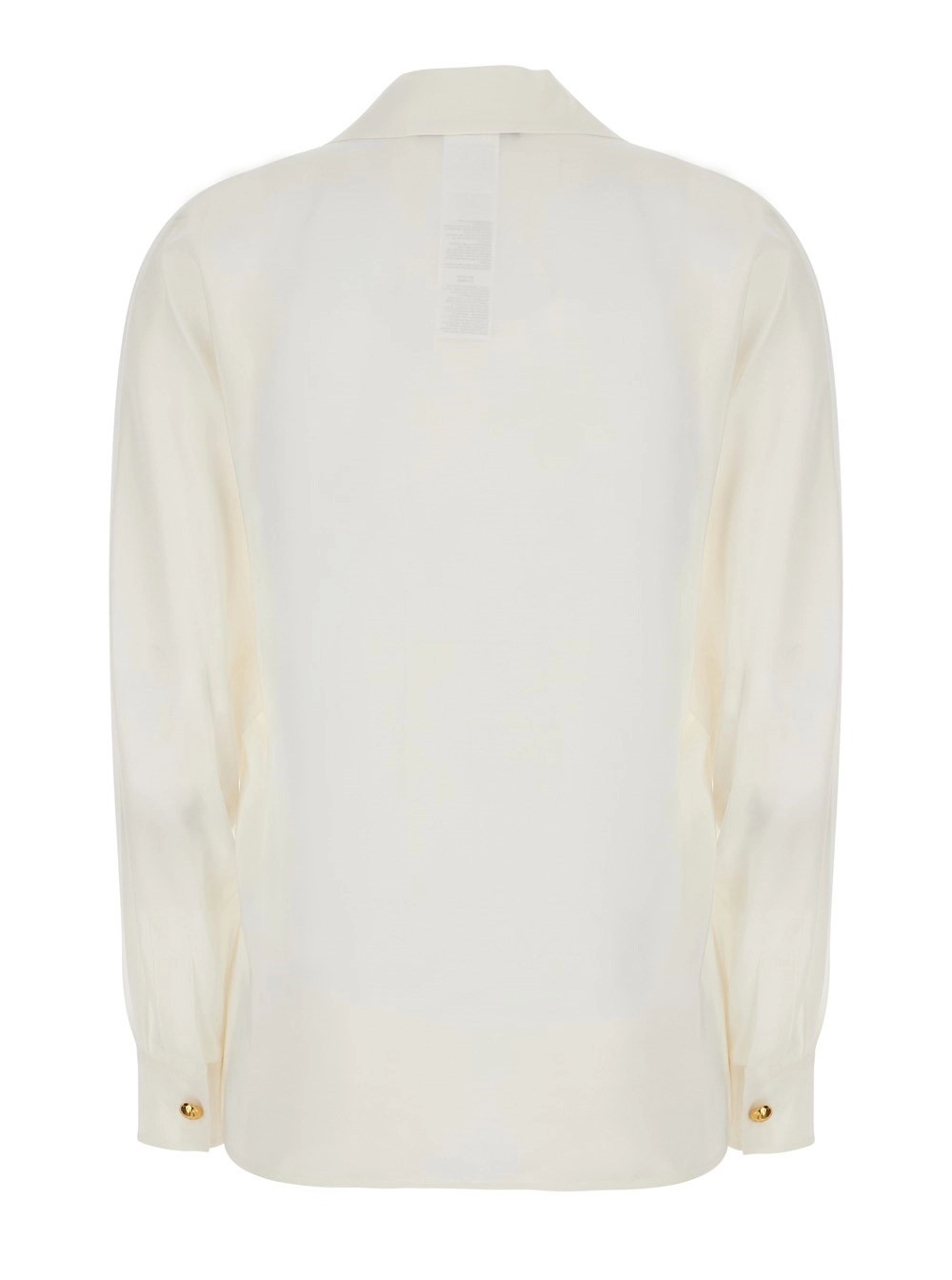 Max Mara Studio Camicia 'MSTAIA' con scollo a V e chiusura con bottoni in cotone bianca donna, view 2