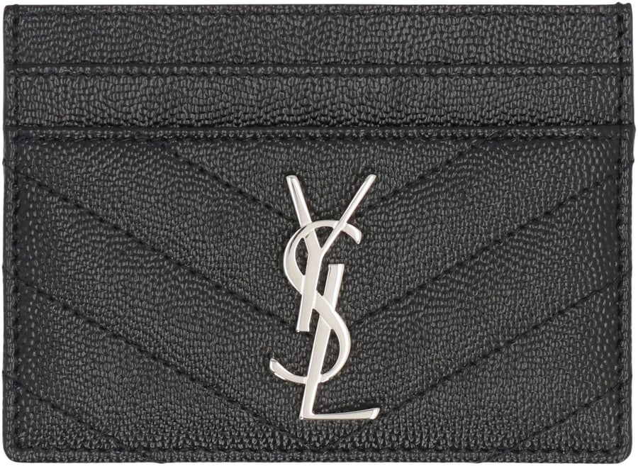 Saint Laurent Portacarte Cassandre in pelle