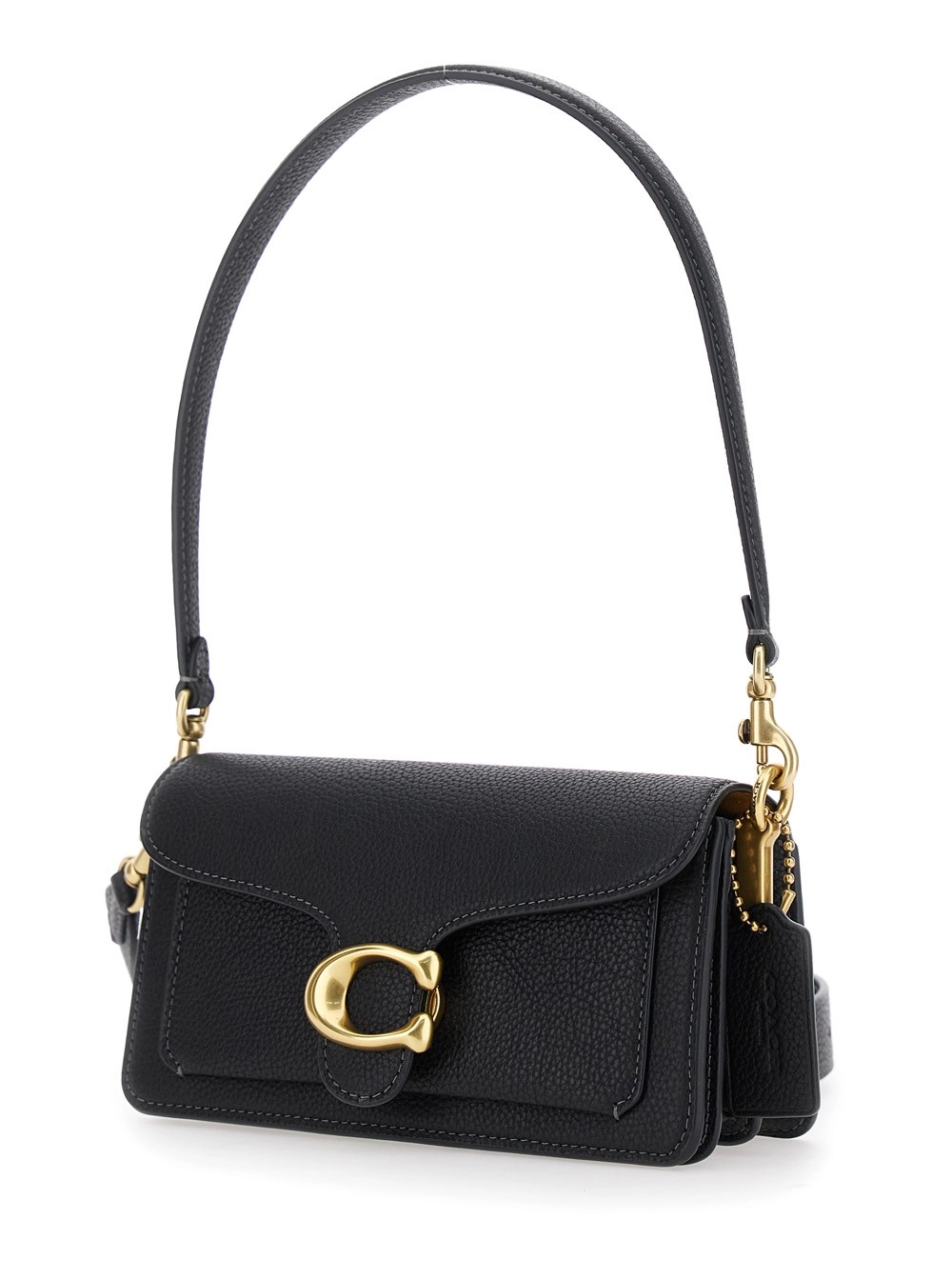 Coach Borsa a Tracolla 'Tabby 20' con Manico Removibile e Placca Logo sul Fronte in Pelle Nera Donna, view 2