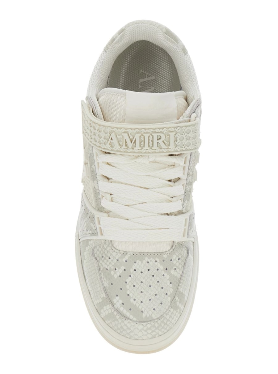 Amiri Sneakers Beige con Dettagli a Contrasto, view 4