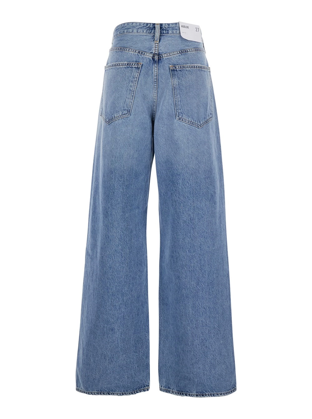 Agolde Jeans con Design Pieghevole e Chiusura Nascosta con Zip in Denim Blu Donna, view 2