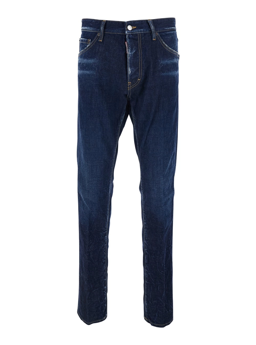 Dsquared2 Jeans 'Cool Guy' con Patch Logo sul Retro e Dettagli Strappati in Denim Blu Uomo