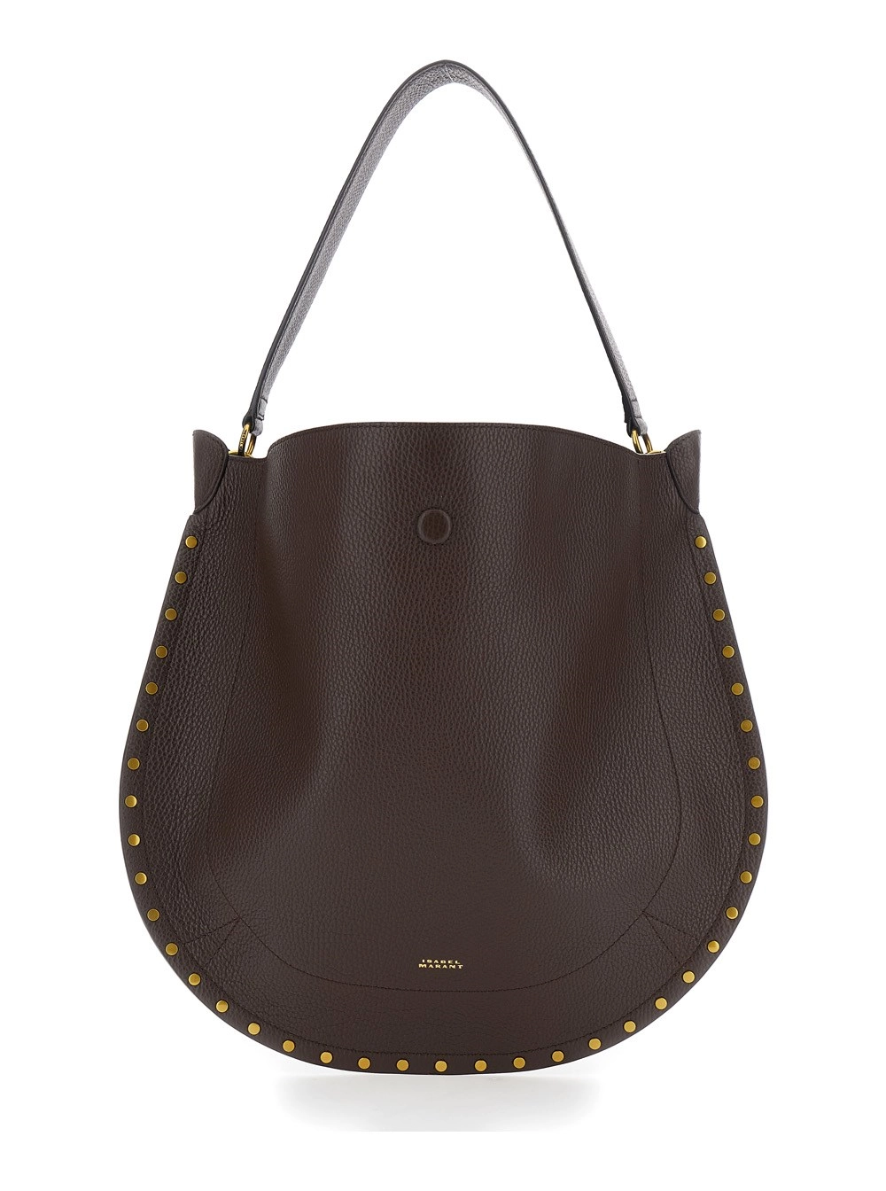 Isabel Marant Borsa hobo Oskan con dettagli in morbido cuoio e logo, colore marrone, donna