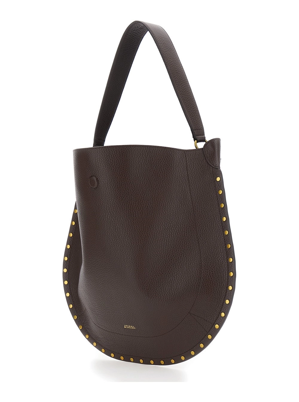 Isabel Marant Borsa hobo Oskan con dettagli in morbido cuoio e logo, colore marrone, donna, view 2