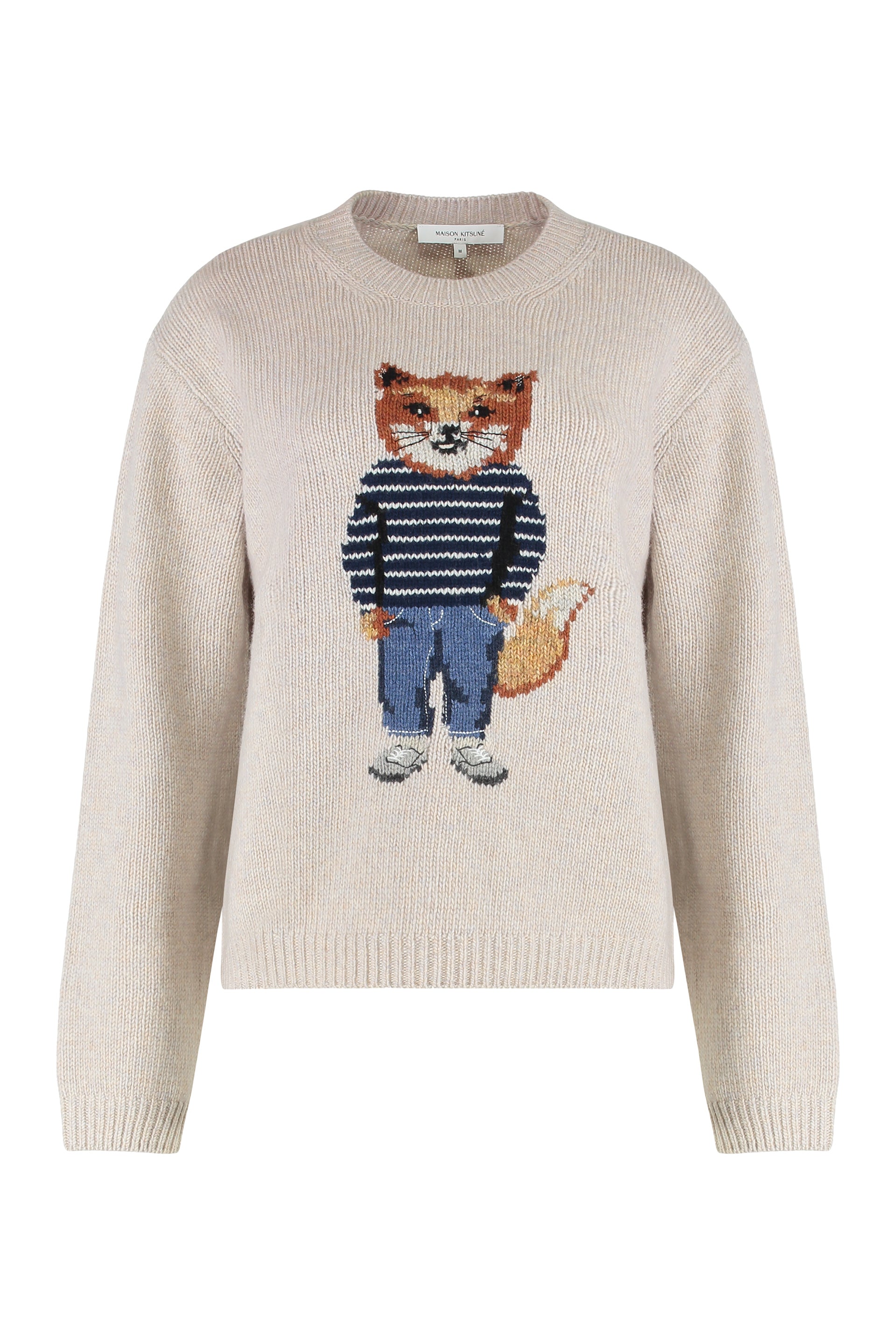 Maison Kitsuné Maglione girocollo in lana