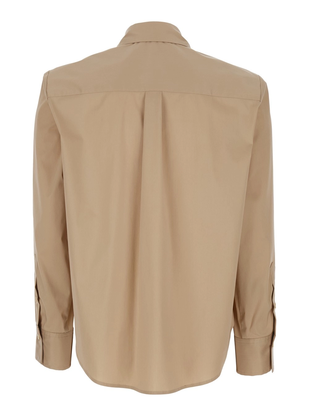 Leplain Camicia con Colletto Classico e Polsini con Bottone in Cotone Beige Donna, view 2