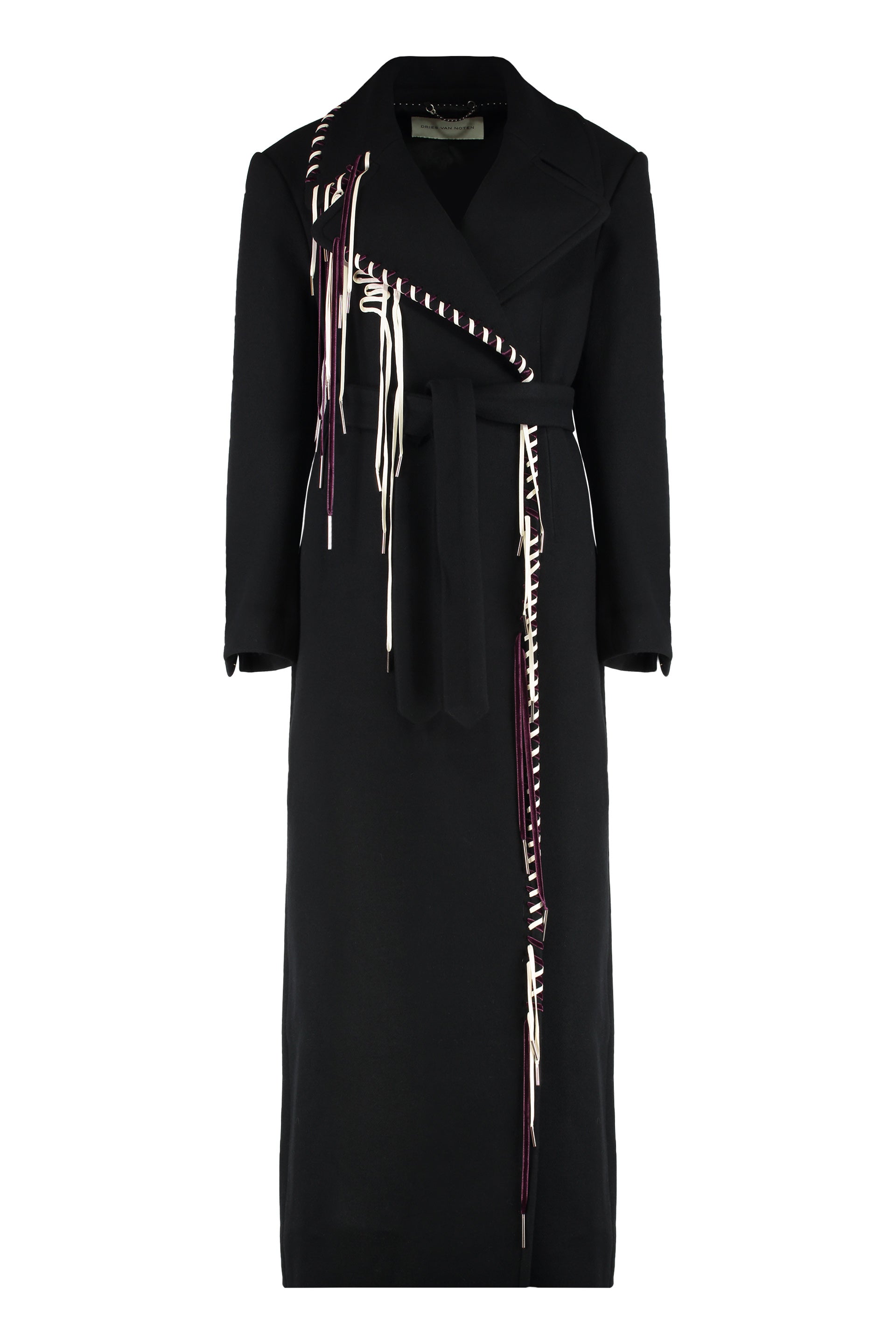 Dries Van Noten Cappotto lungo in lana