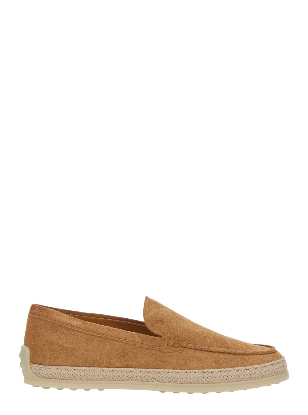 Tod's Mocassini con Logo Goffrato in Suede Marroni Donna