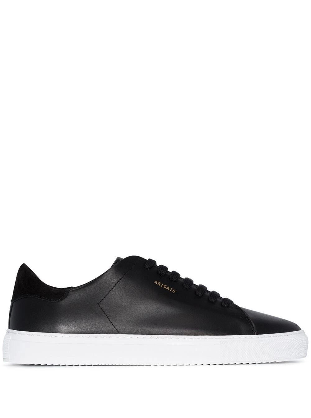 Axel arigato Sneaker 'Clean 90' Low Top con Logo Lettering sul Lato in Pelle Nera Uomo
