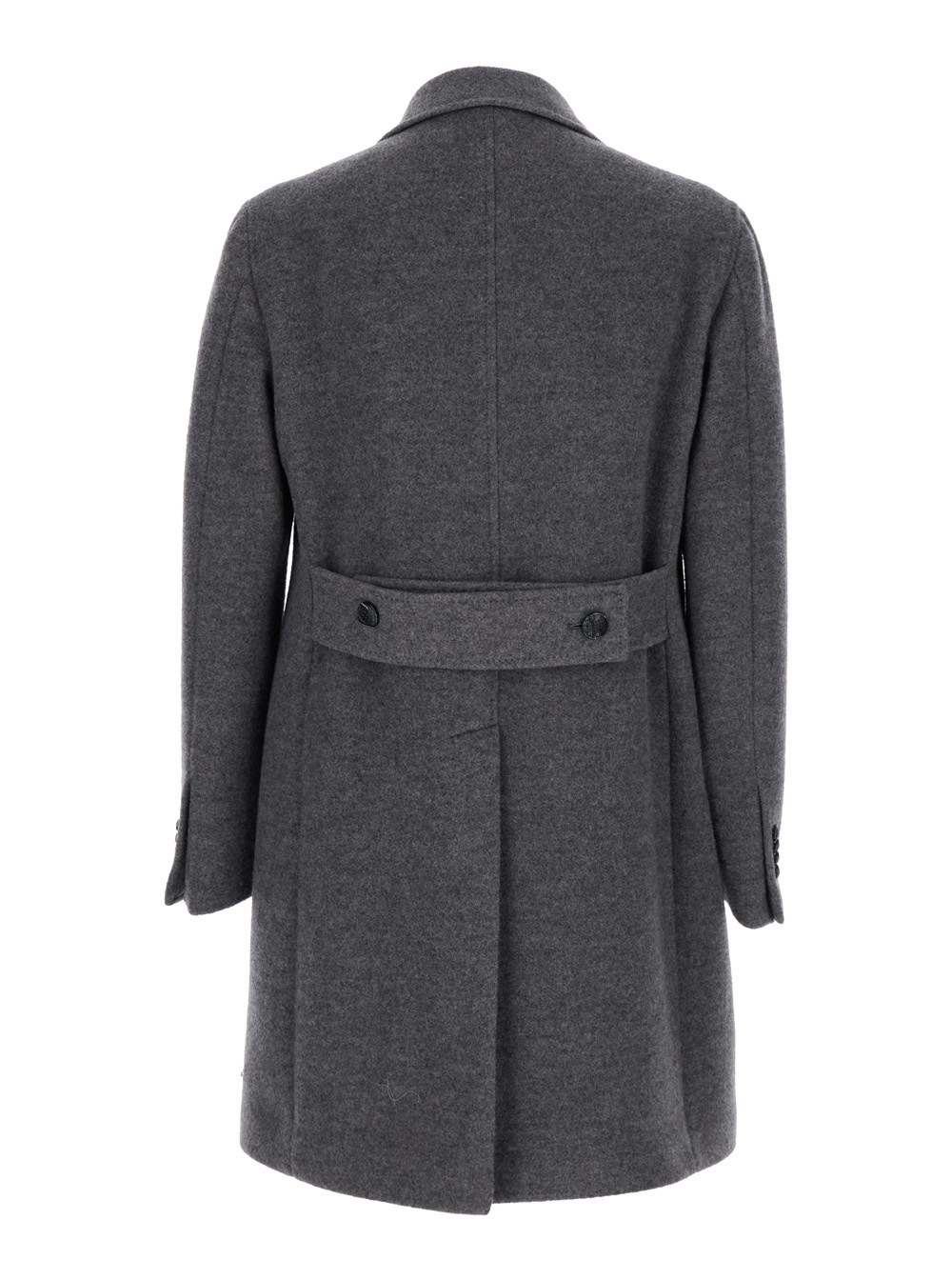Tagliatore Cappotto 'Arden' Doppiopetto con Revers Classici in Lana e Cashmere Grigio Uomo, view 2
