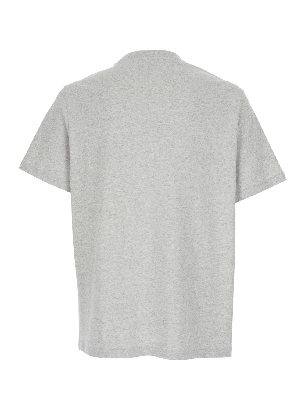 A.P.C. T-Shirt Girocollo con Logo Ricamato sul Fronte in Cotone Grigia Donna, view 2